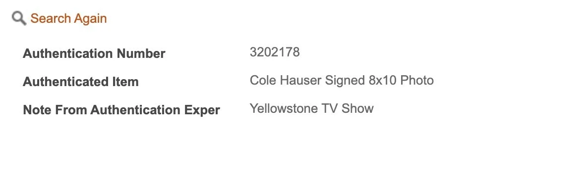 COLE HAUSER Hand Signed Photo 8x10 WHEELER YELLOWSTONE w/COA (TSA) + FAST SHIP!, image 4