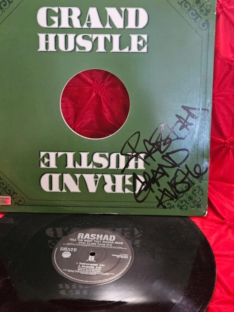 RASHAS HAND SIGNED ALBUM COVER AUTOGRAPHED GRAND HUSTLE VINYL RECORD RAP HIP HOP, изображение 2