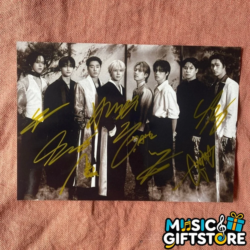 ATEEZ Group Autographed Photo Golden Hour Part4 4*6 K-POP Collection 2026 #MUGS, изображение 2