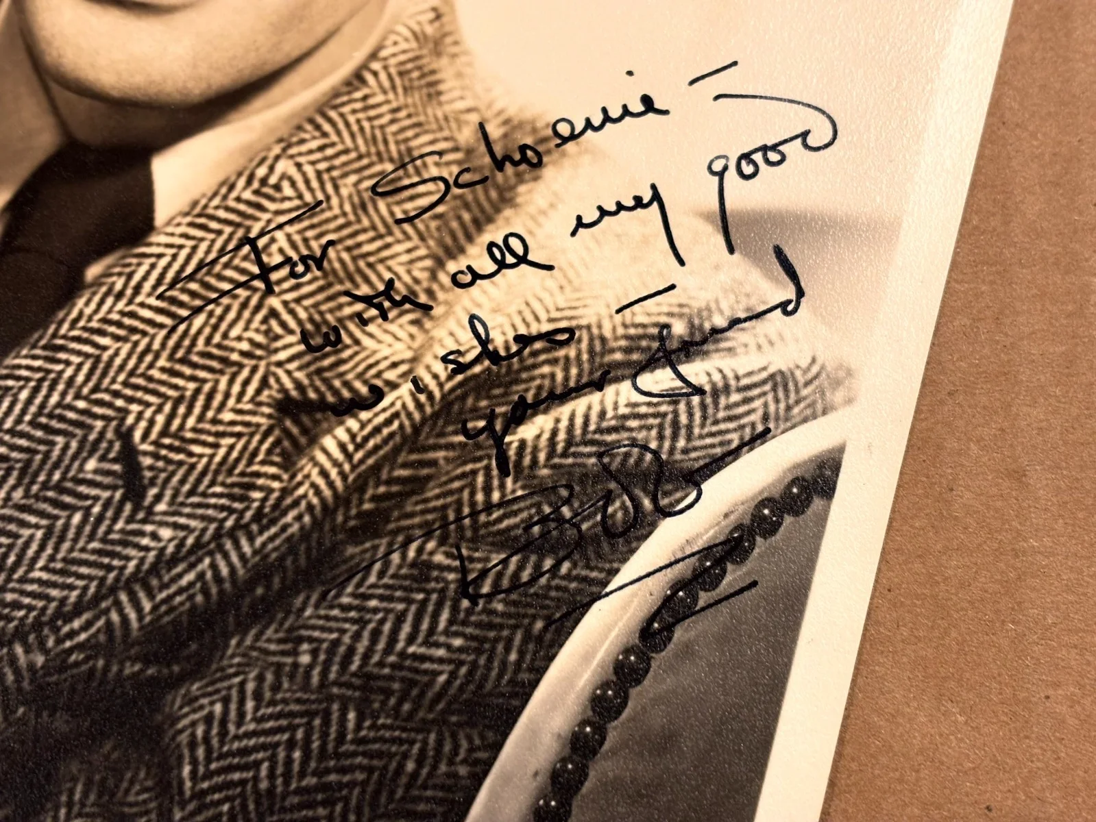 Robert Ryan Great Very Rare Very Early Autographed 8/10 Photo 40s Crossfire, image 5