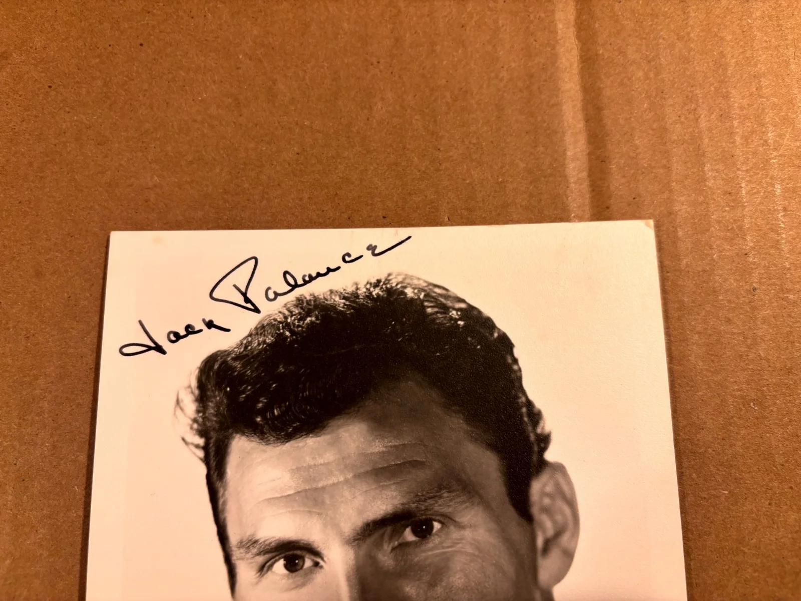 Jack Palance Great Rare Very Early Autographed Photo 50s Shane The Big Knife, изображение 2