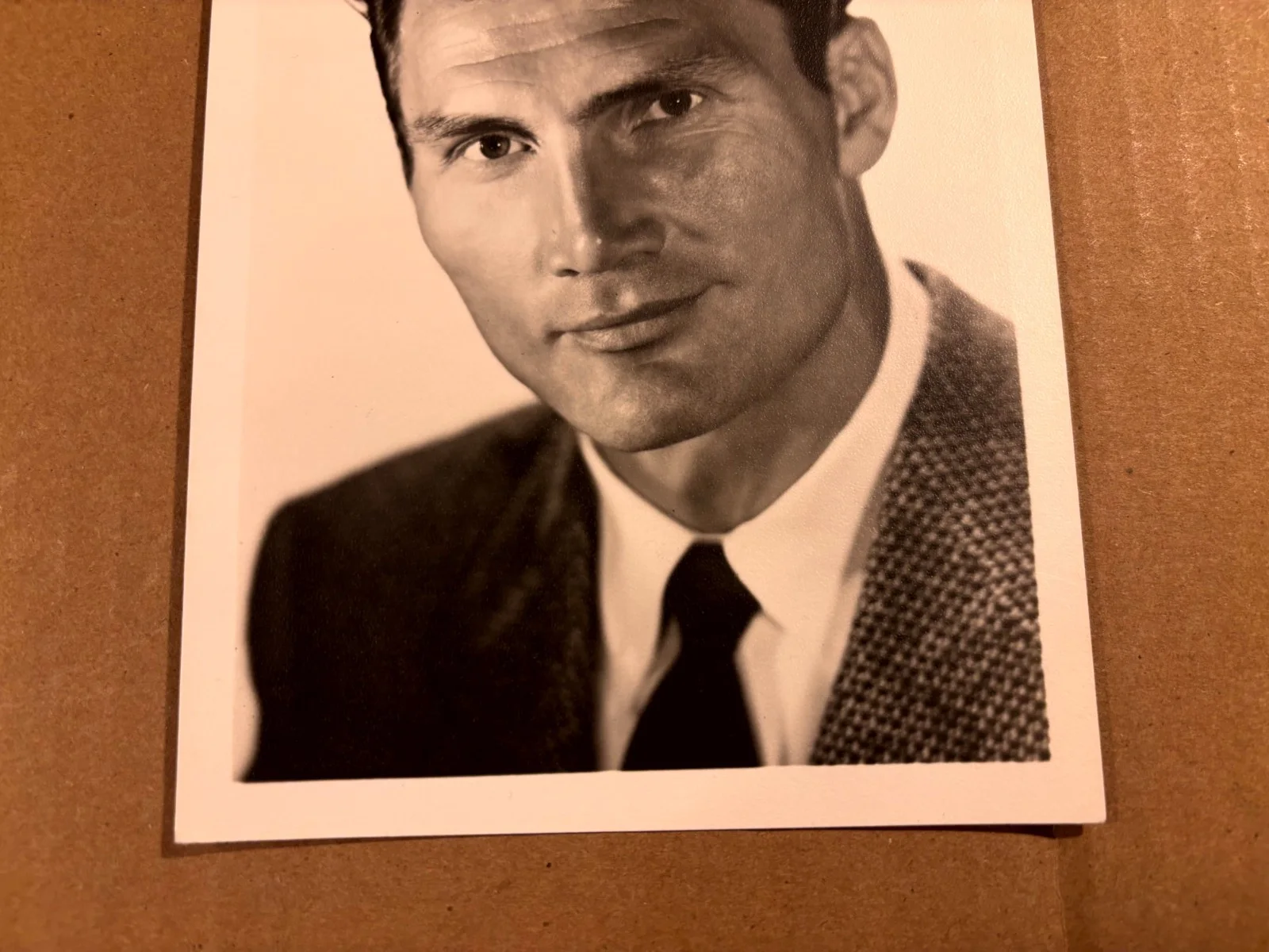 Jack Palance Great Rare Very Early Autographed Photo 50s Shane The Big Knife, изображение 3