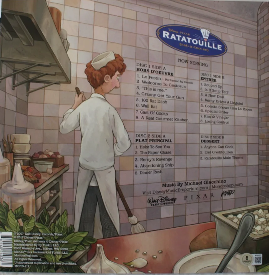 Patton Oswalt — Patton Oswalt Signed Mondo Ratatouille Album • “Remy” • Beckett BT20227, изображение 3