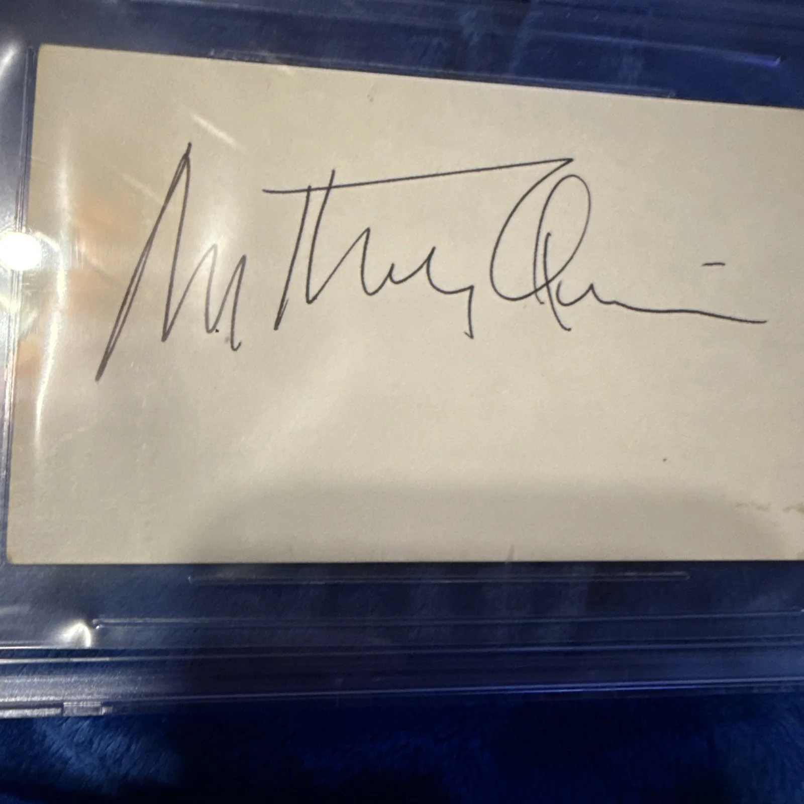ANTHONY QUINN — ANTHONY QUINN SIGNED 3x5 INDEX CARD AUTOGRAPH Beckett authenticated ￼, image 3