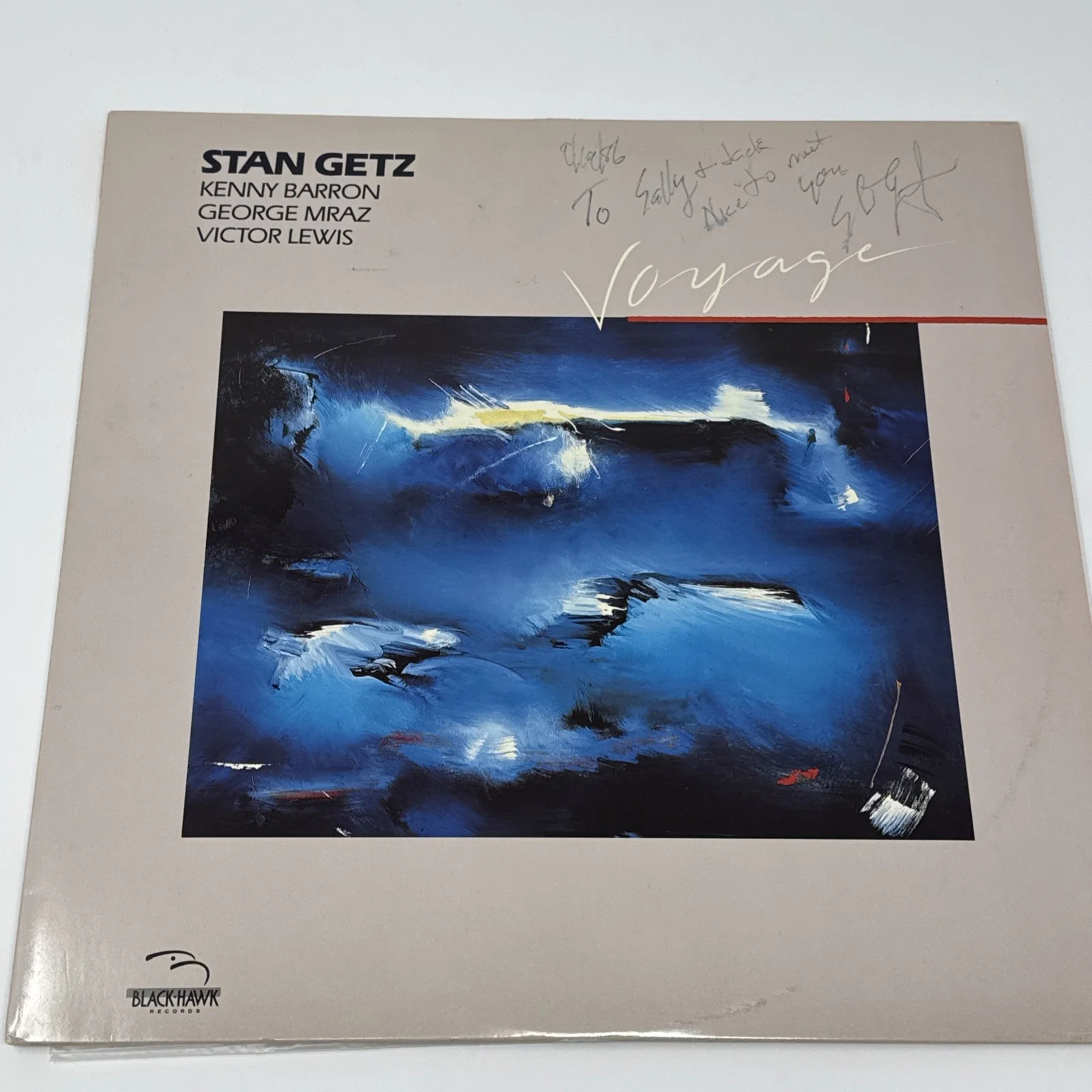 Stan Getz Signed Record, Voyage LP 1986, image 3