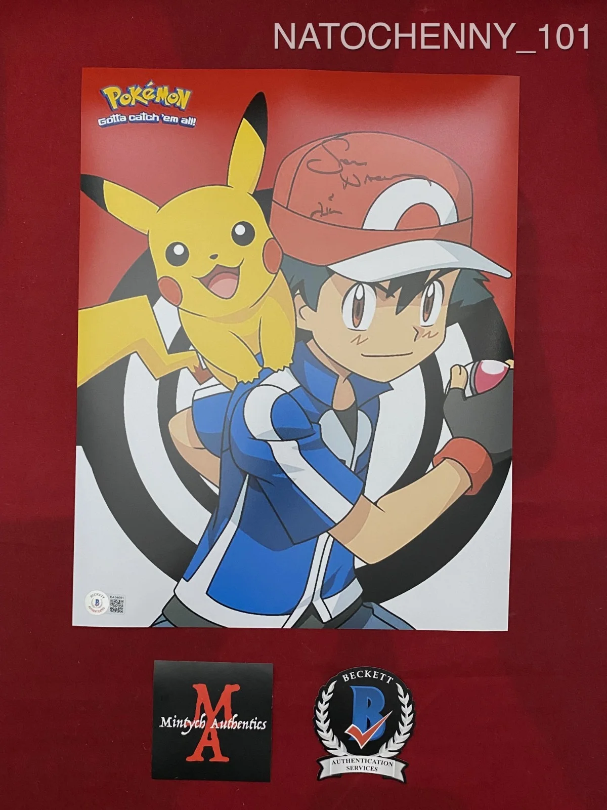 Sarah Natochenny — Sarah Natochenny autographed signed 11x14 photo Pokemon Beckett COA