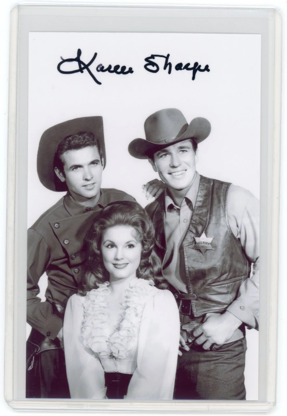 Karen Sharpe — Karen Sharpe Signed Photo Beautiful Hollywood Actress Johnny Ringo Western TV