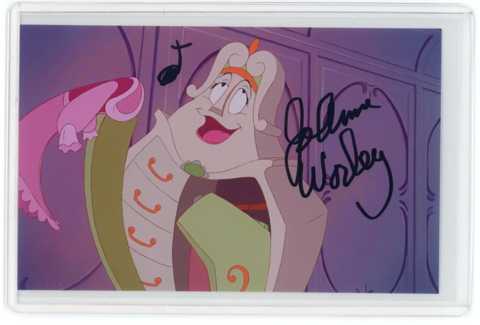 Jo Anne Worley — Jo Anne Worley Signed Photo Beauty & the Beast Voiceover Actress Wardrobe