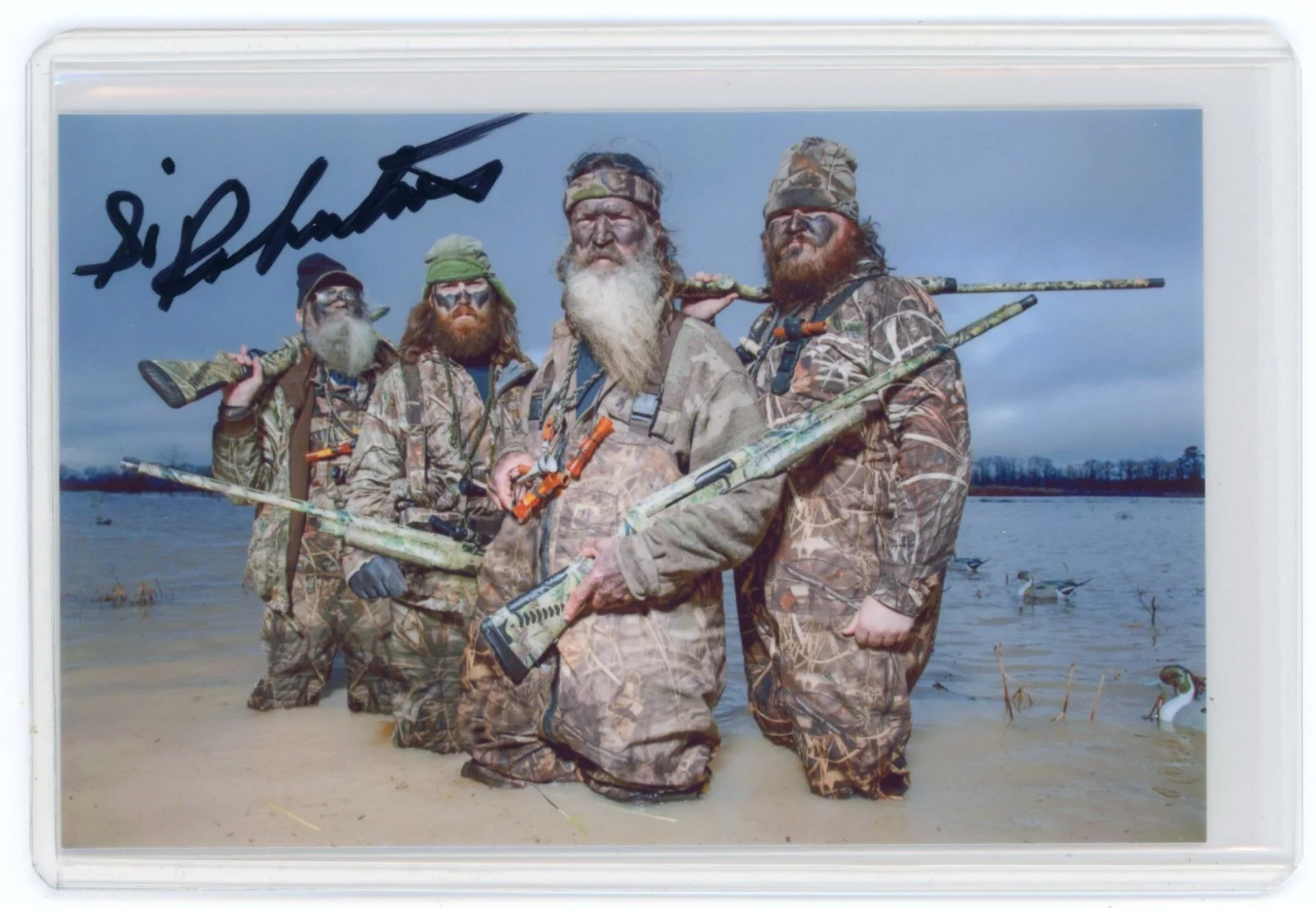 Si Robertson — Si Robertson Signed Photo Duck Dynasty Willie Phil Jase Cast Hunting Reality TV