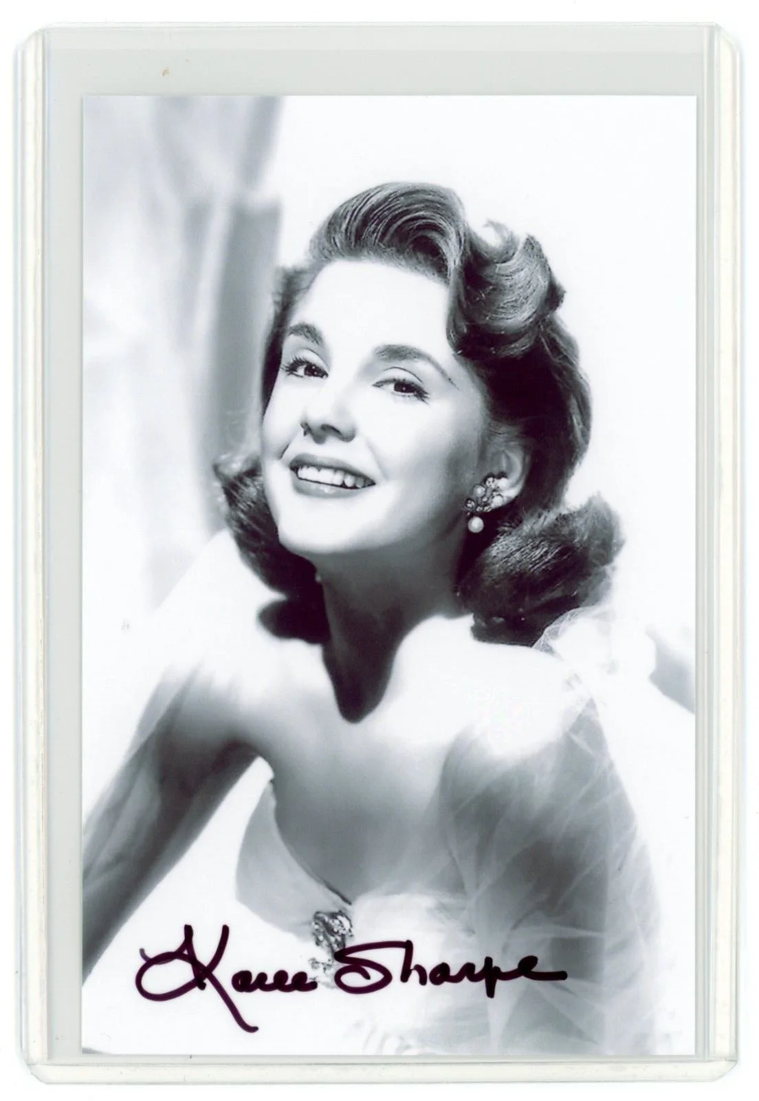 Karen Sharpe — Karen Sharpe Signed Photo Beautiful Old Hollywood Actress Johnny Ringo Auto