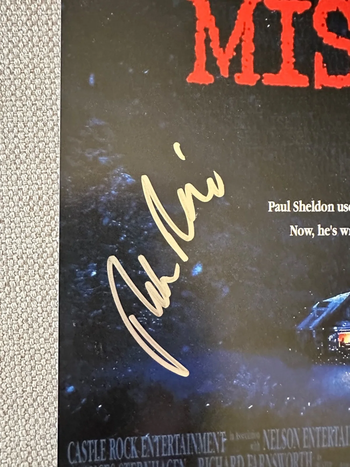 Rob Reiner — Rob Reiner Signed Misery Movie Poster 12x18 Beckett BAS, PLEASE READ AD!, изображение 4
