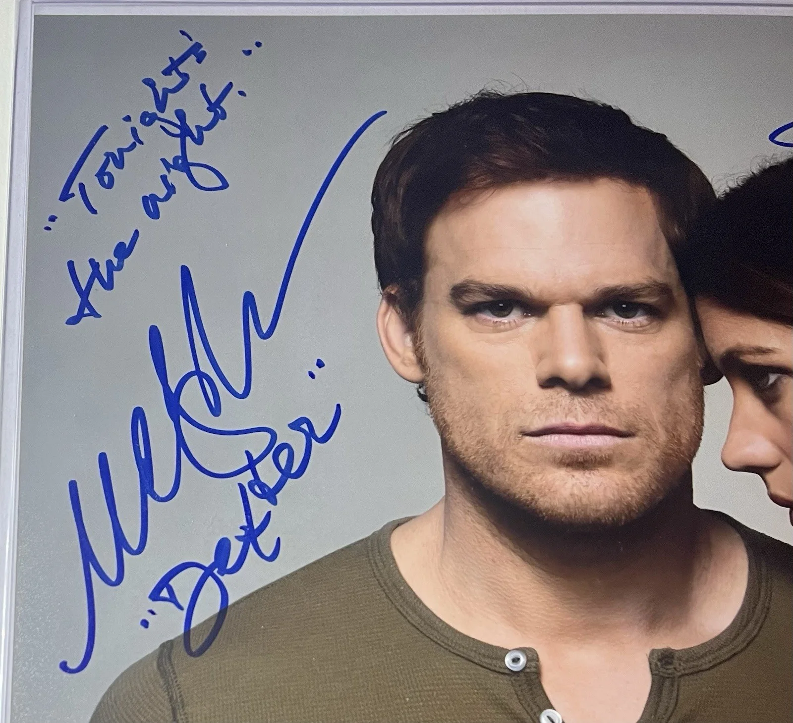 Michael C Hall, Jennifer Carpenter — Michael C Hall + Jennifer Carpener Signed 11x14 Photo W/ Coa DEXTER- Inscribed-, изображение 2