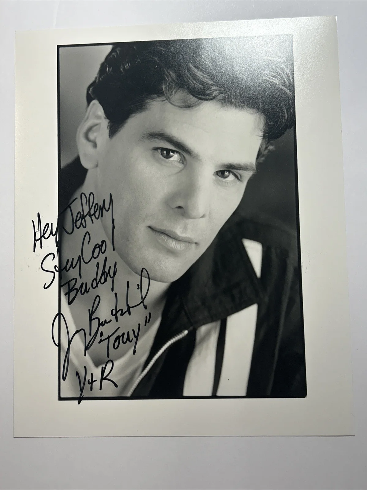 David Lee Russek — Jay Bontatibus -Tony HAND SIGNED AUTOGRAPH Photo Young & the Restless Soap Opera