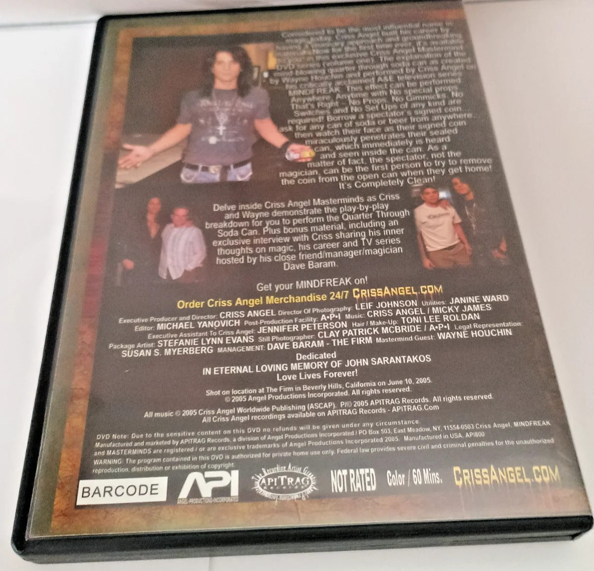 Criss Angel: Masterminds *SIGNED!* (DVD Series, Vol. 1) Quarter Through Soda Can, изображение 2