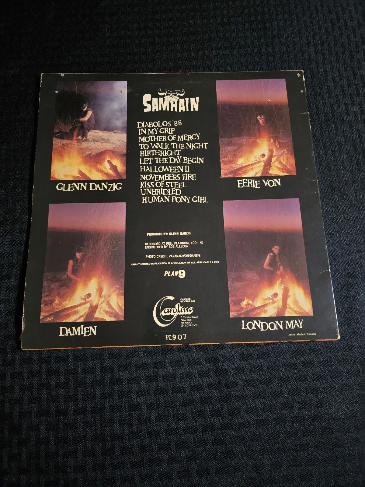SAMHAIN III November Coming Fire Lp Cover Signed By GLENN DANZIG, image 2