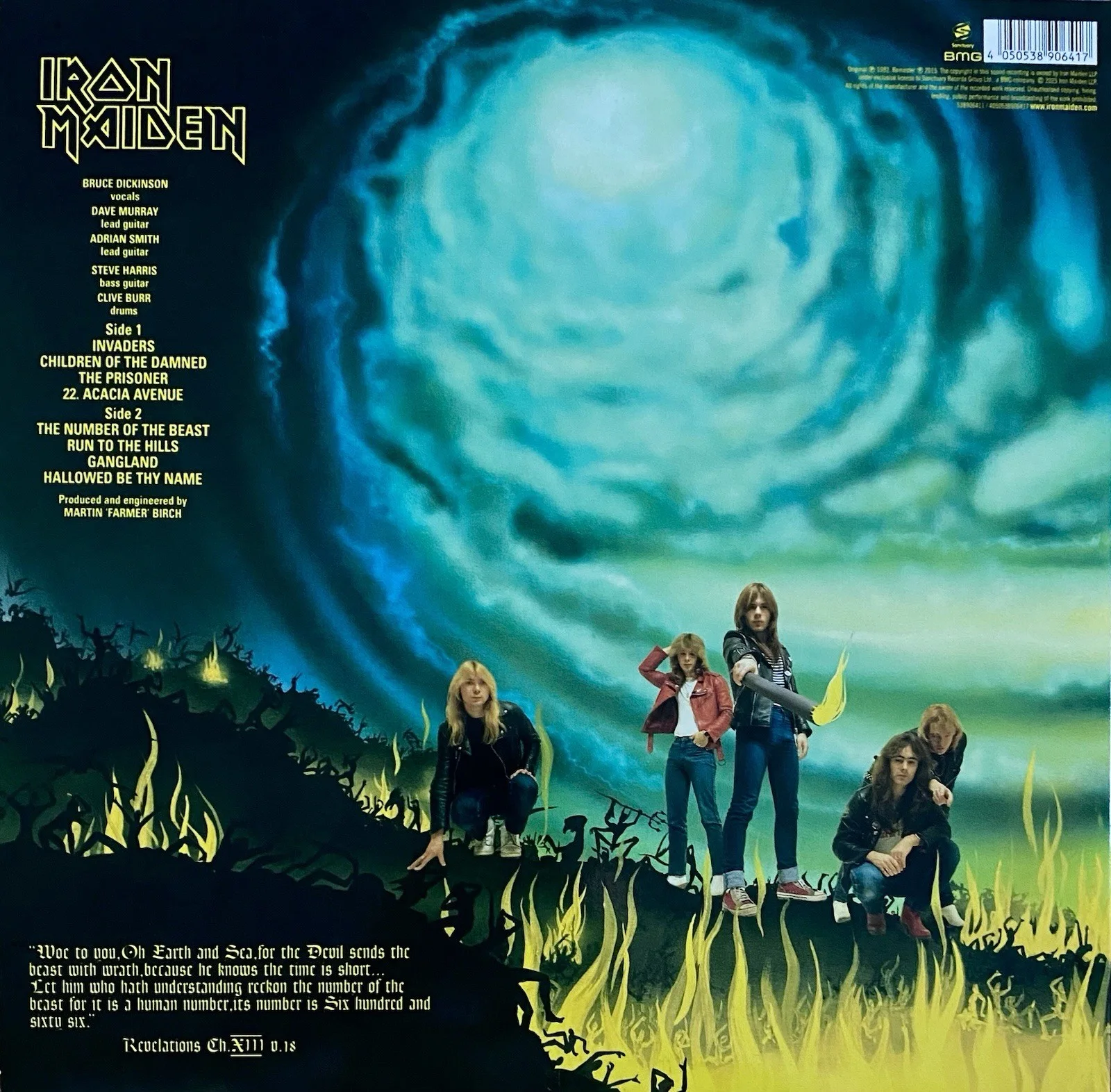 BRUCE DICKINSON AUTOGRAPHED SIGNED IRON MAIDEN THE NUMBER OF THE BEAST VINYL, изображение 2