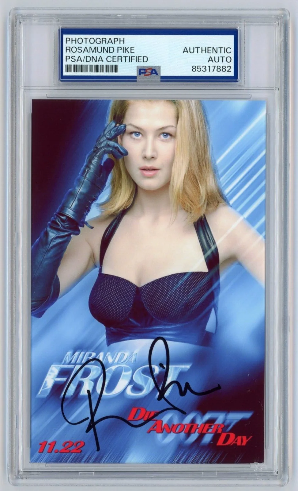Rosamund Pike — Rosamund Pike Signed Photo (PSA) Die Another Day Mini Poster 007 James Bond