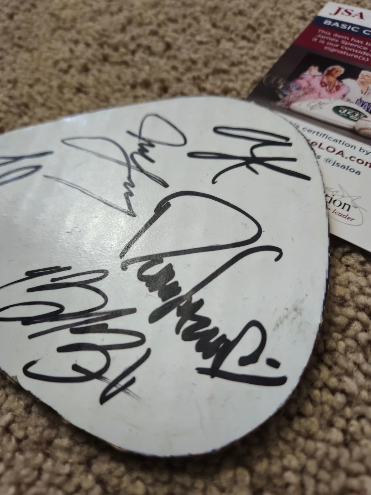 Mayday Parade Full Band Autographed JSA COA novelty Guitar Pick, image 3