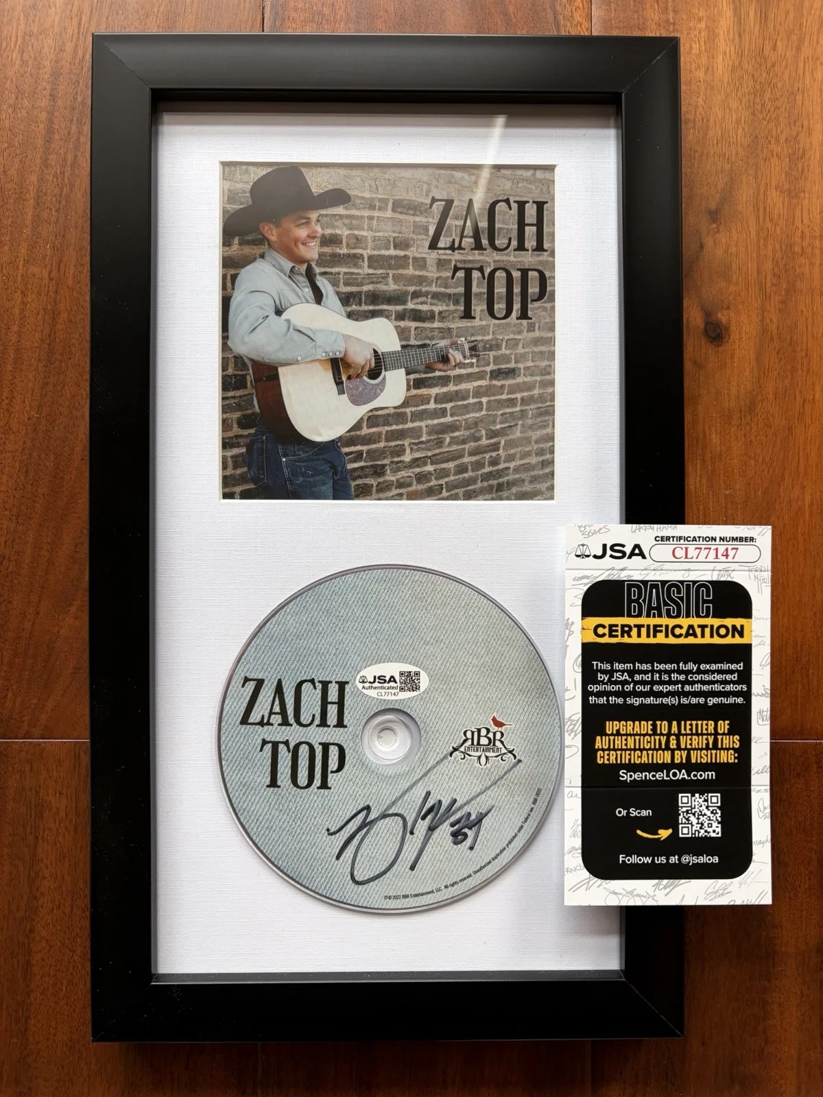 Zach Top Signed CD FRAMED Authenticed Autograph Zach Top Music COA *JSA, image 4
