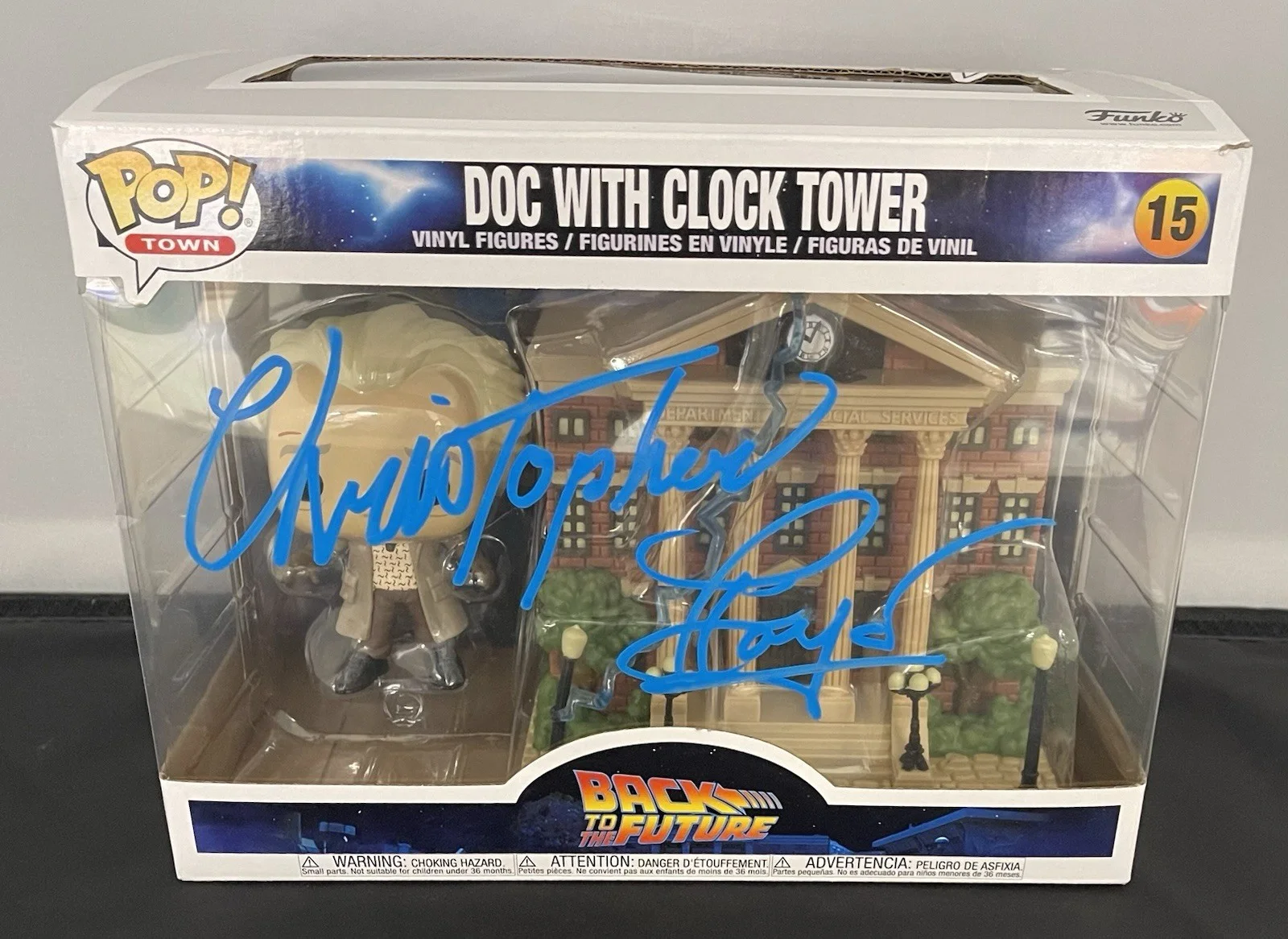 Christopher Lloyd — Funko Pop Signed Christopher Lloyd #15 Autographed BAS Witnessed Doc Clock Tower, image 2