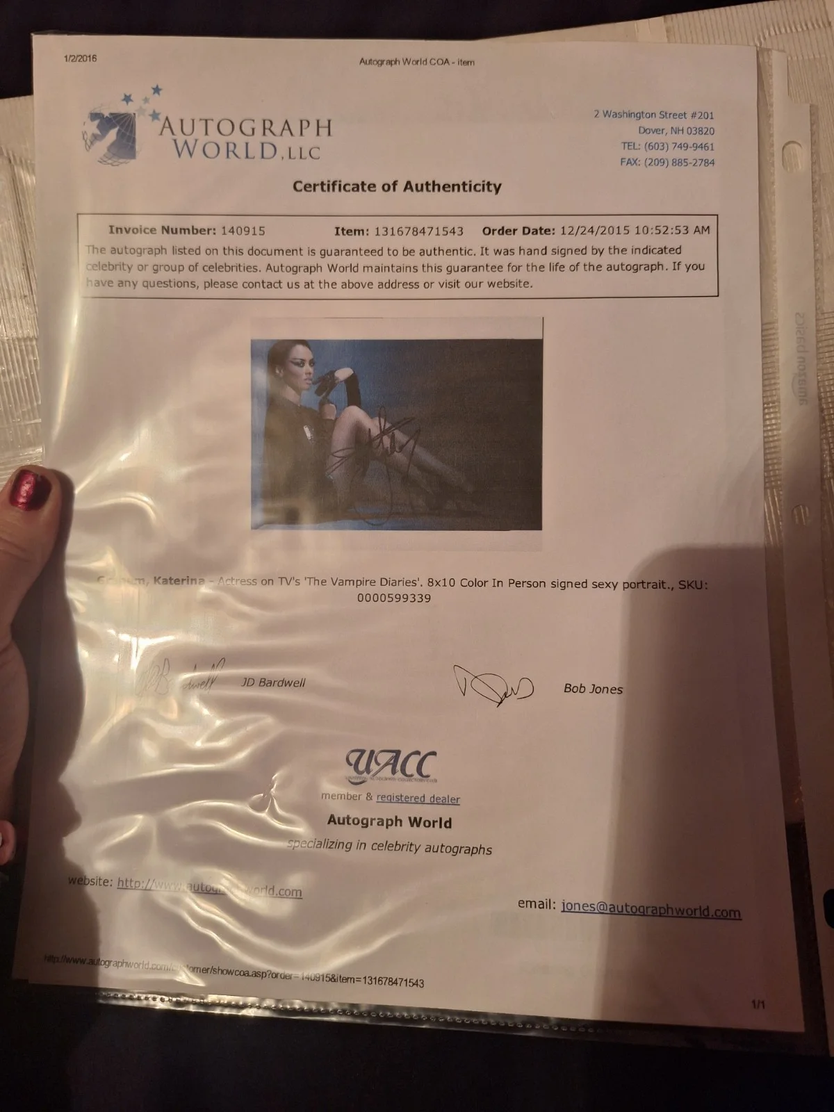 Kat Graham Autograph, image 2