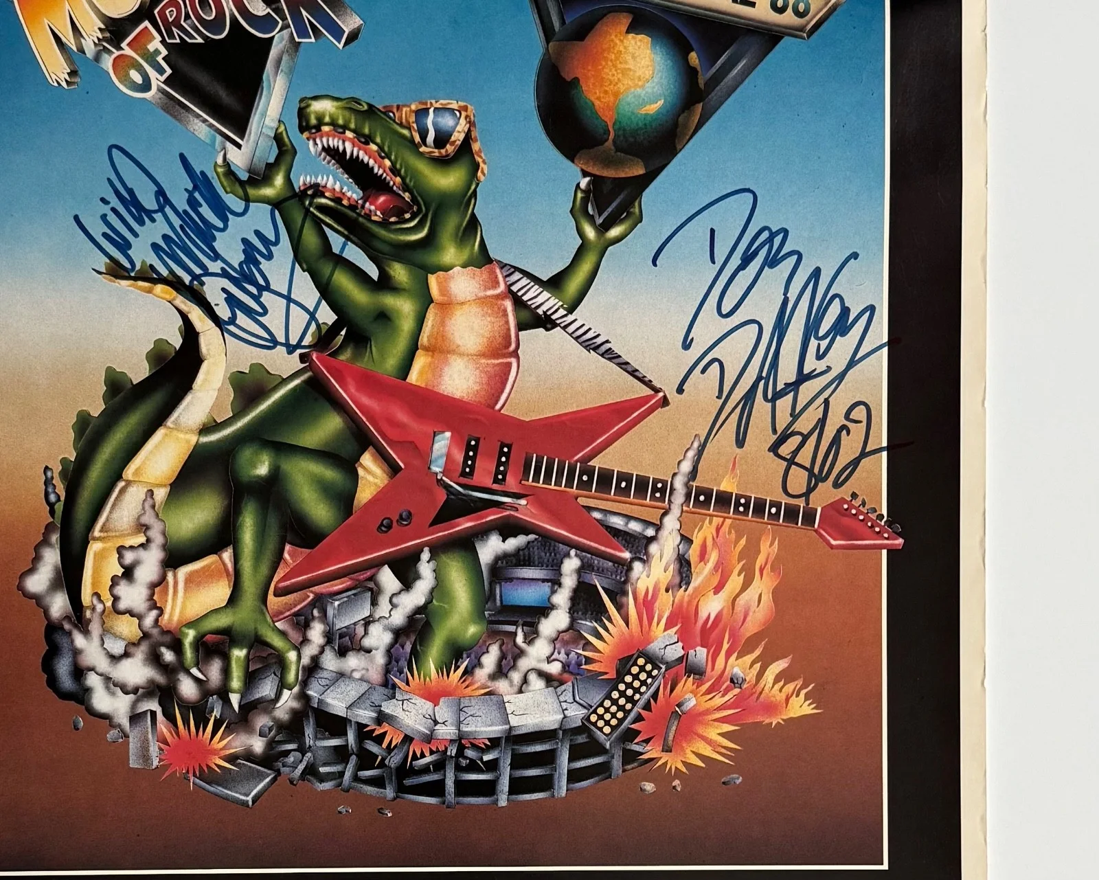 Dokken Signed JSA Autograph 24" x 18" Concert Poster Monsters Of Rock, изображение 2