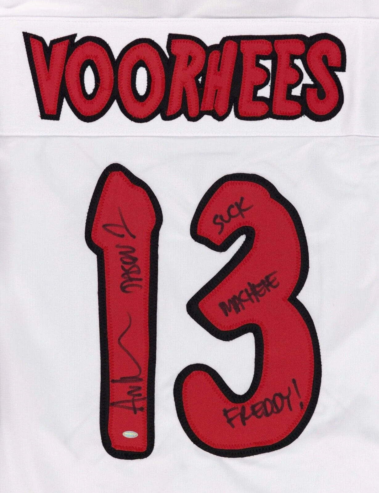 Ari Lehman — Ari Lehman Signed Hockey Jersey Inscribed Twice- Friday the 13th Jason Voorhees, изображение 2