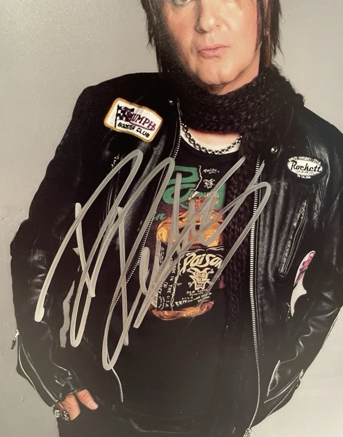 Rikki Rocket Signed 8x12 Photo Poison 80s Metal Autographed JSA COA, изображение 2