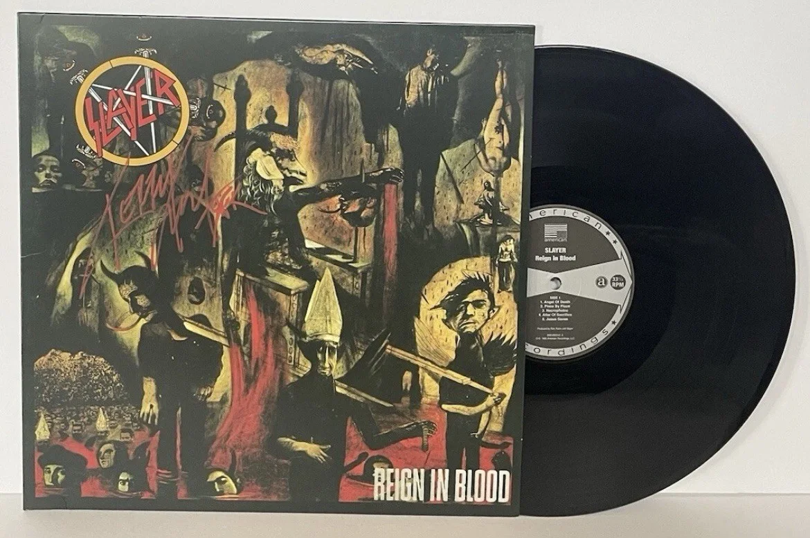 Kerry King Slayer Signed Reign In Blood Vinyl Record PROOF, изображение 2