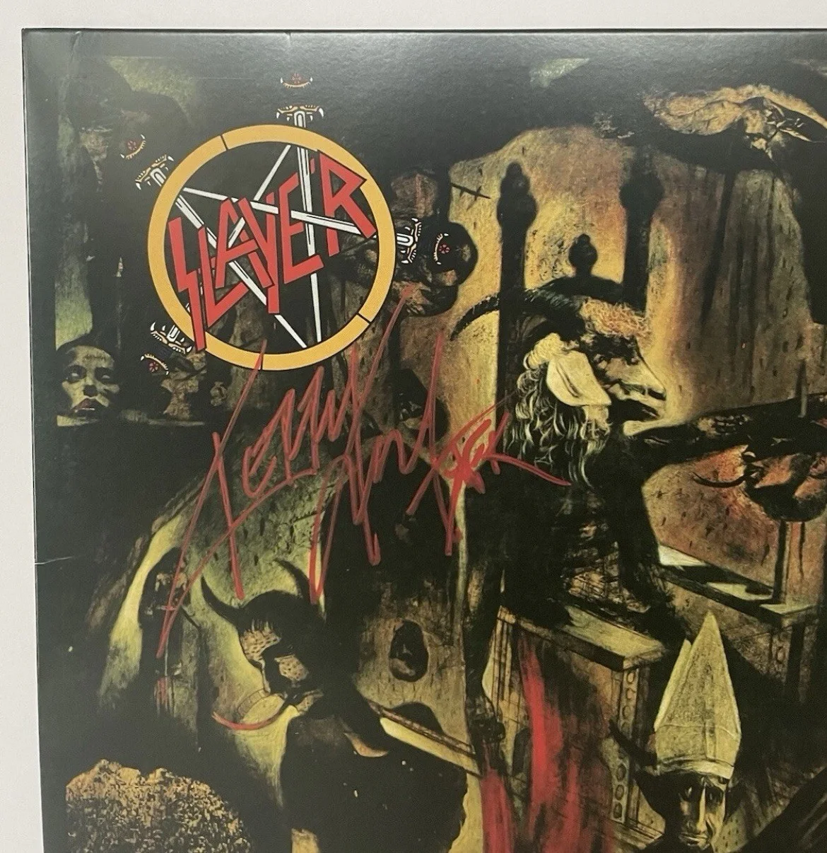 Kerry King Slayer Signed Reign In Blood Vinyl Record PROOF, изображение 3