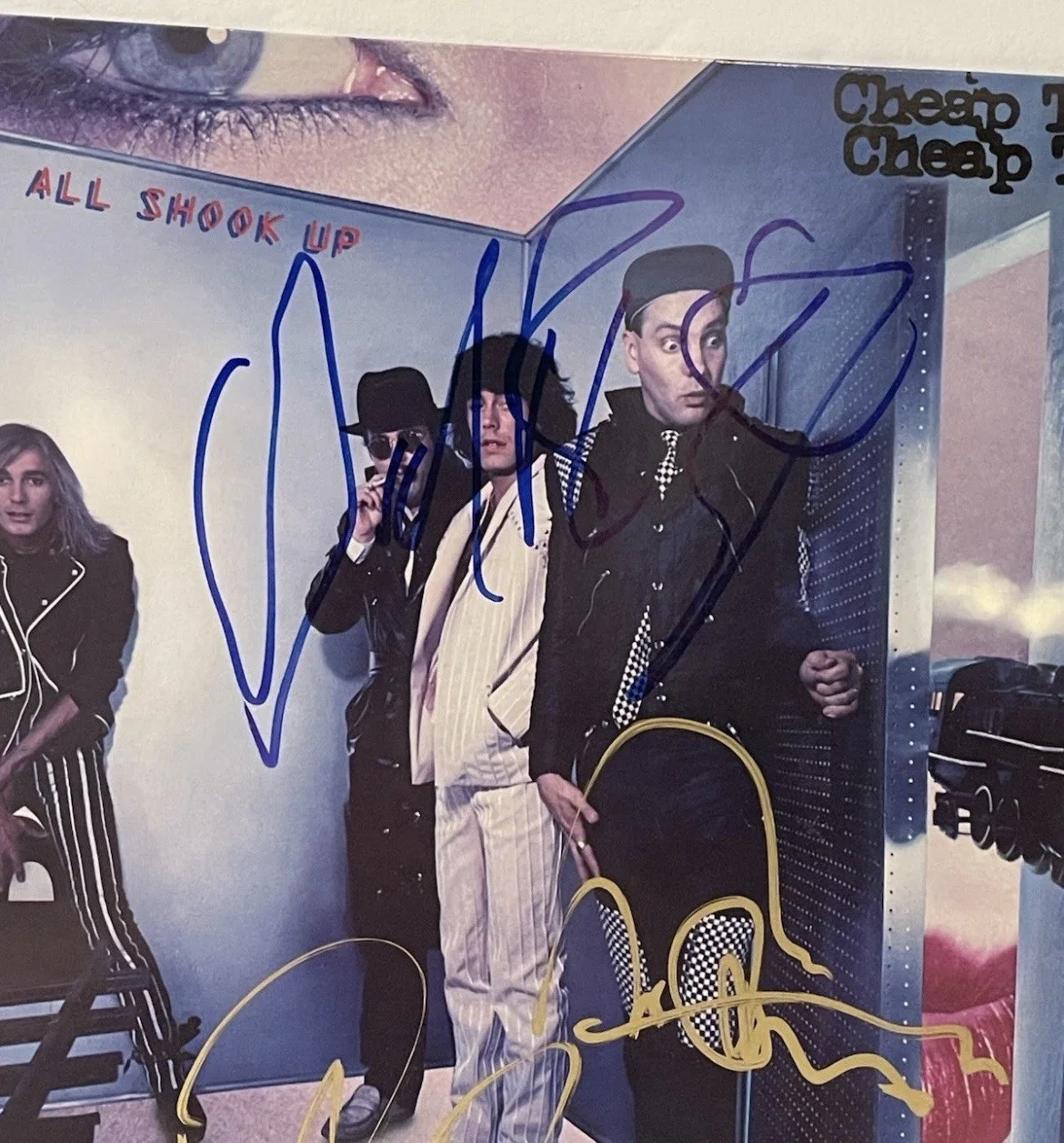 Cheap Trick Signed All Shook Up Vinyl Album Record x3 Tom Robin Nielsen, image 5