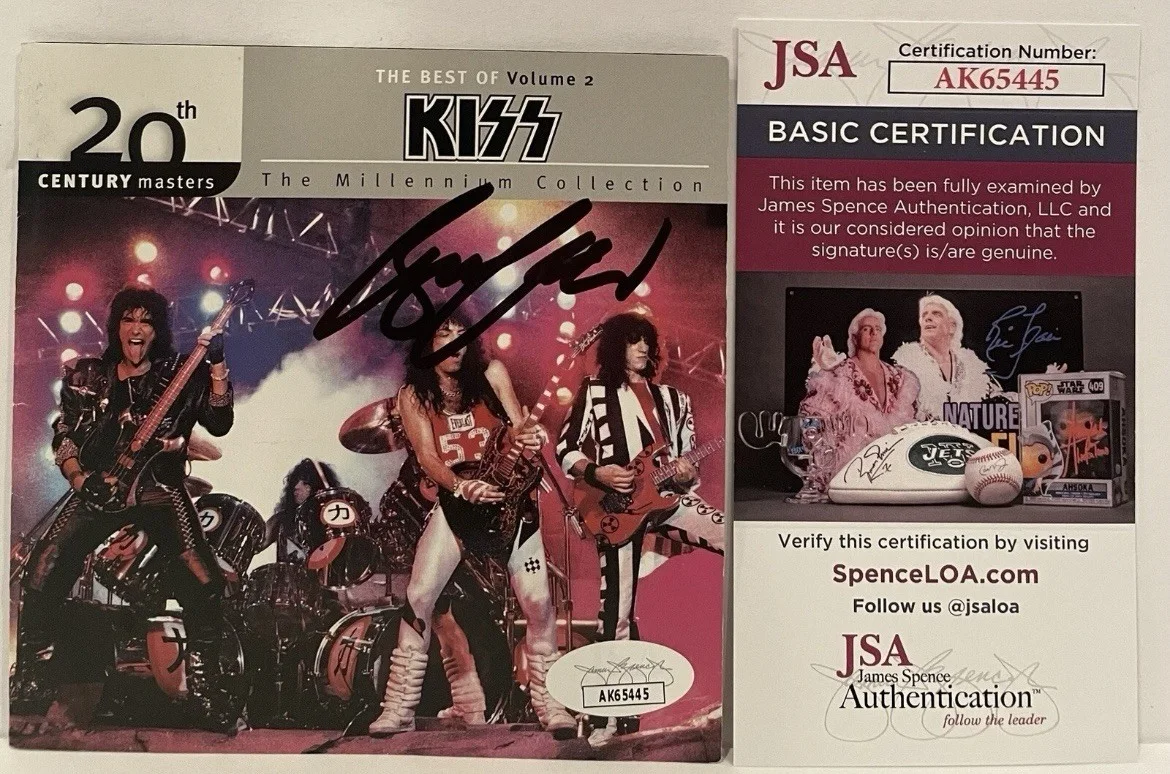 Bruce Kulick Signed The Best of Kiss Greatest Hits CD Cover Framed JSA COA, изображение 4