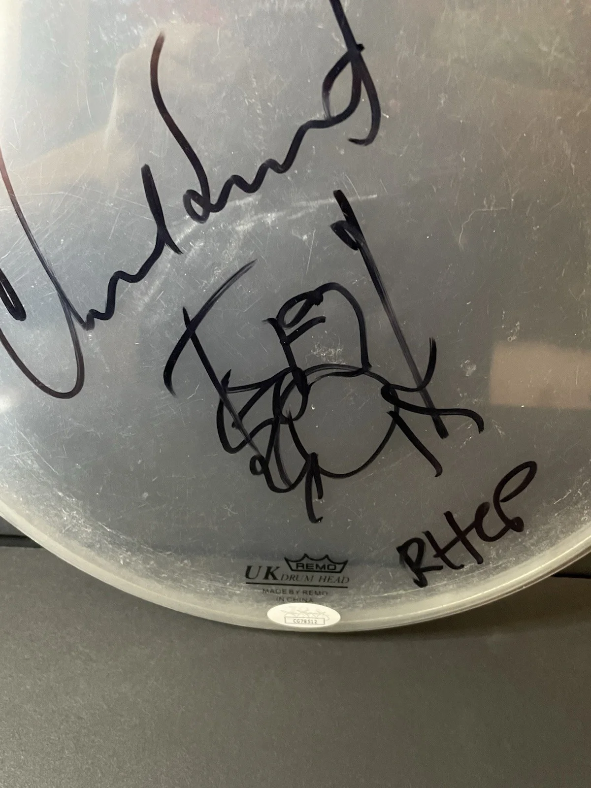 Chad Smith Red Hot Chili Peppers Signed RHCP Sketch 10” Drumhead Proof JSA COA, изображение 5
