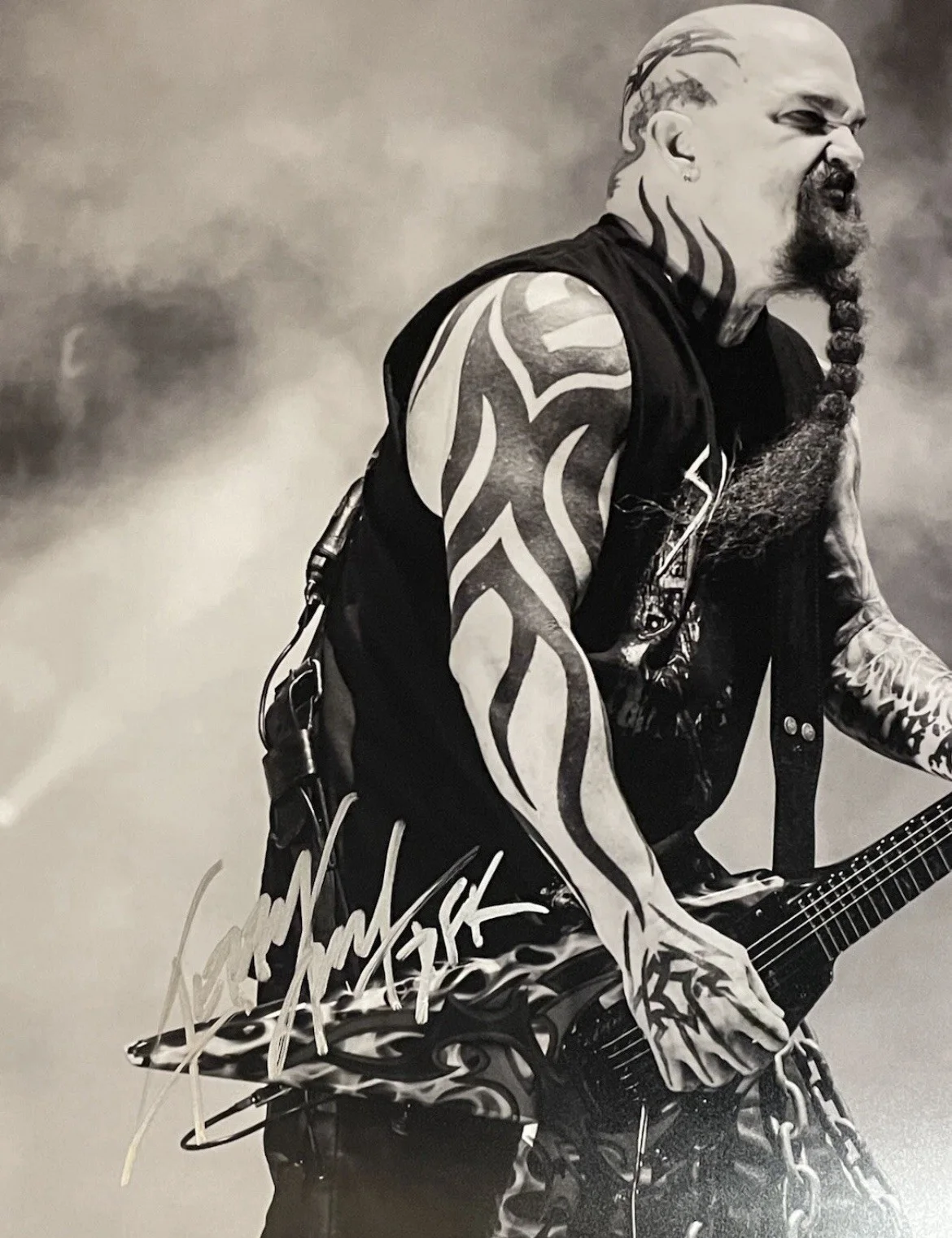 Kerry King Slayer Signed 16x20 Photo Metal Rare JSA COA 3, изображение 2