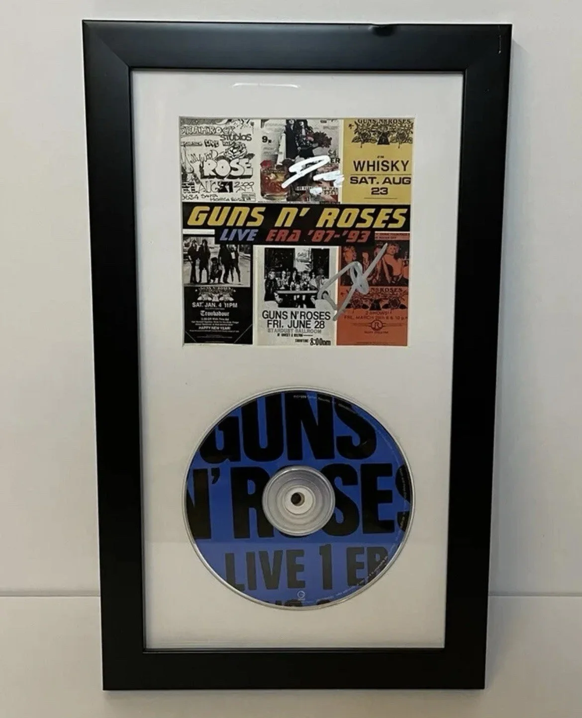 Guns N Roses Signed Live Era CD Cover Duff Mckagan Steven Adler Framed JSA COA, изображение 2