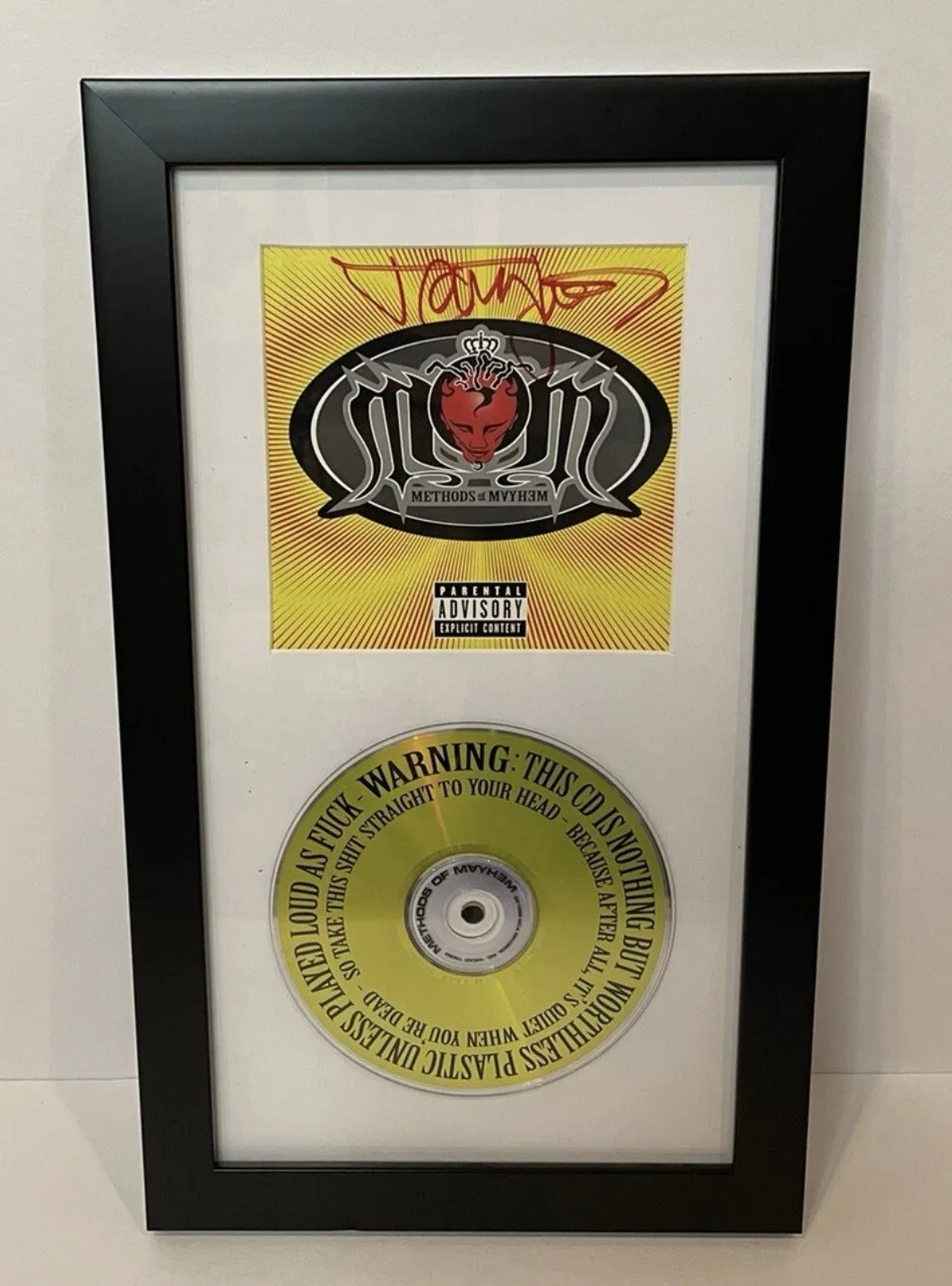 Tommy Lee Signed Methods Of Mayhem CD Cover Framed JSA COA Motley Crue, image 2