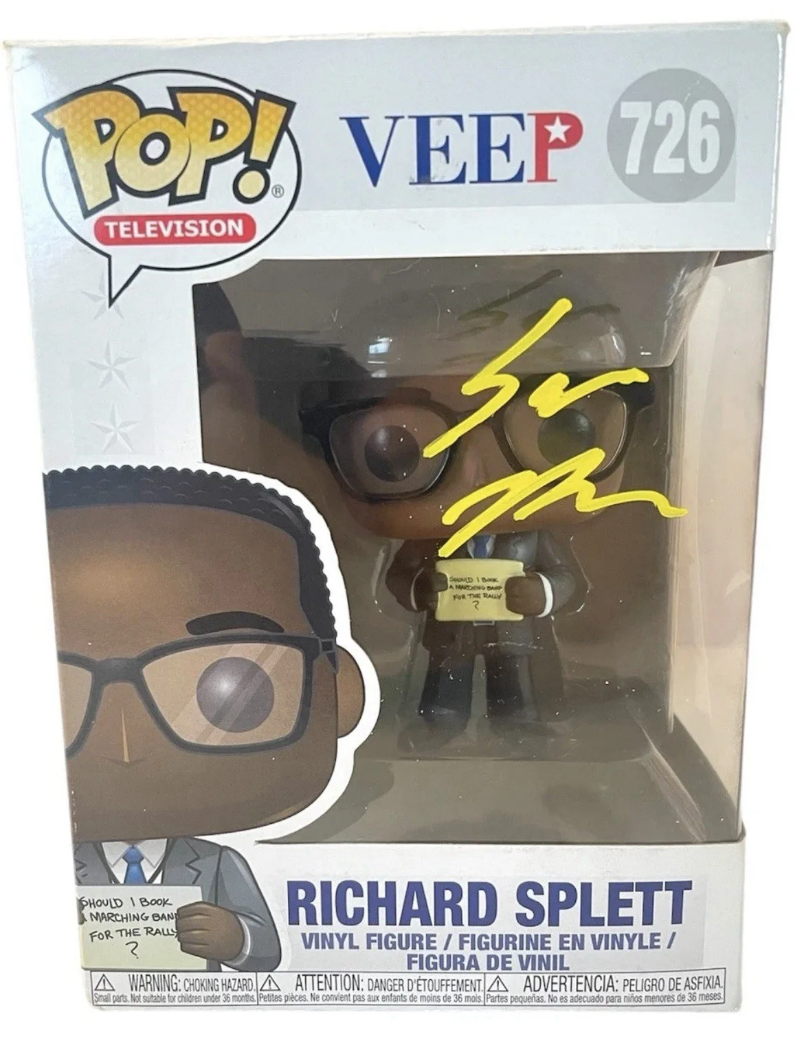 Sam Richardson Signed Funko Pop Veep Richard Splett 726 Rare JSA COA, изображение 2