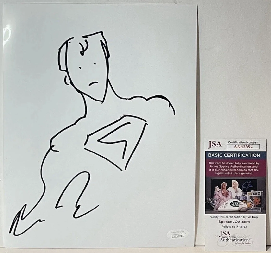 Zack Snyder — Zack Snyder Superman Sketch Signed Autographed 8.5x11 Photo DC Comics JSA COA