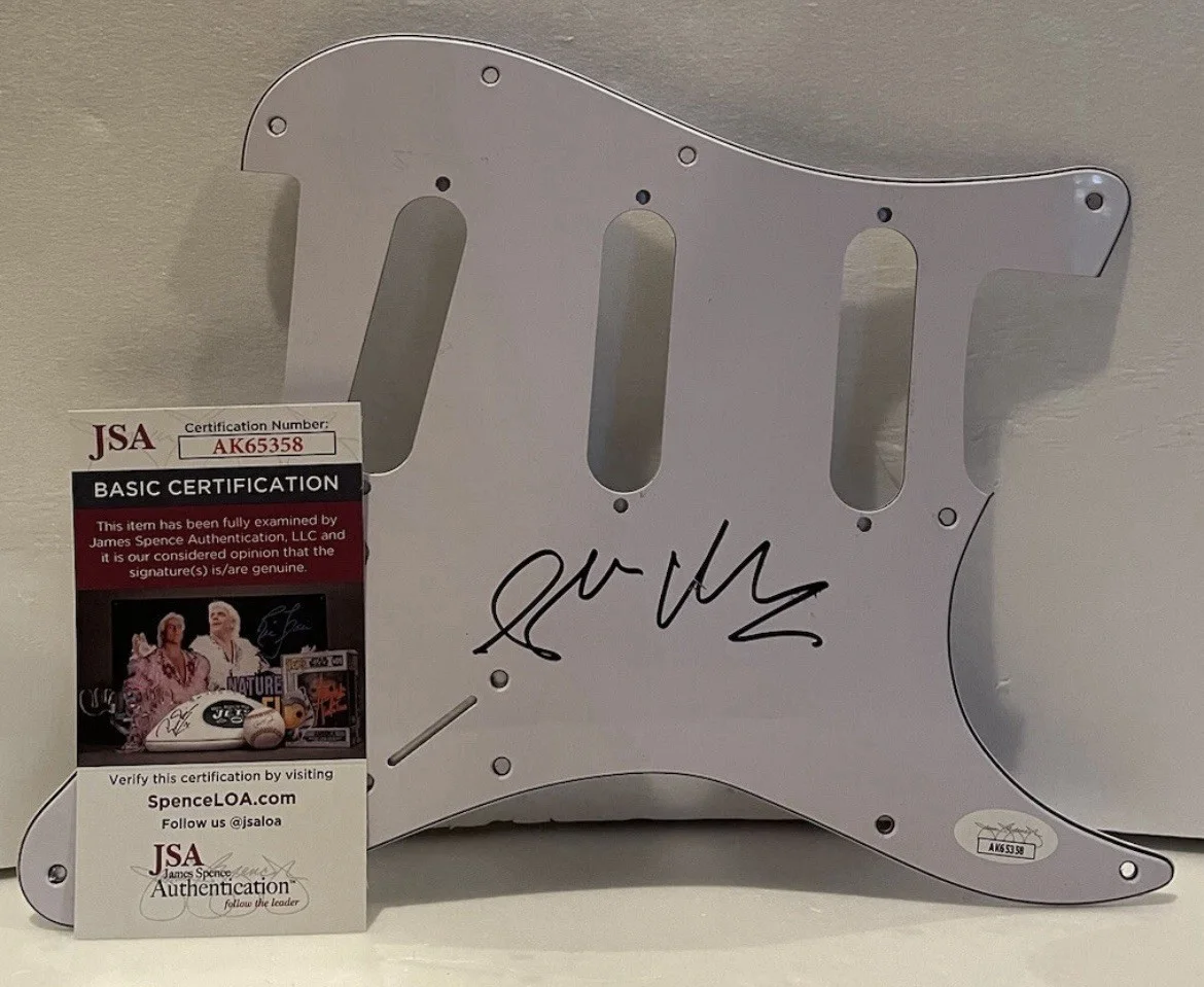 Glen Matlock Sex Pistols Signed Fender Strat Electric Guitar Pickguard JSA COA, изображение 2