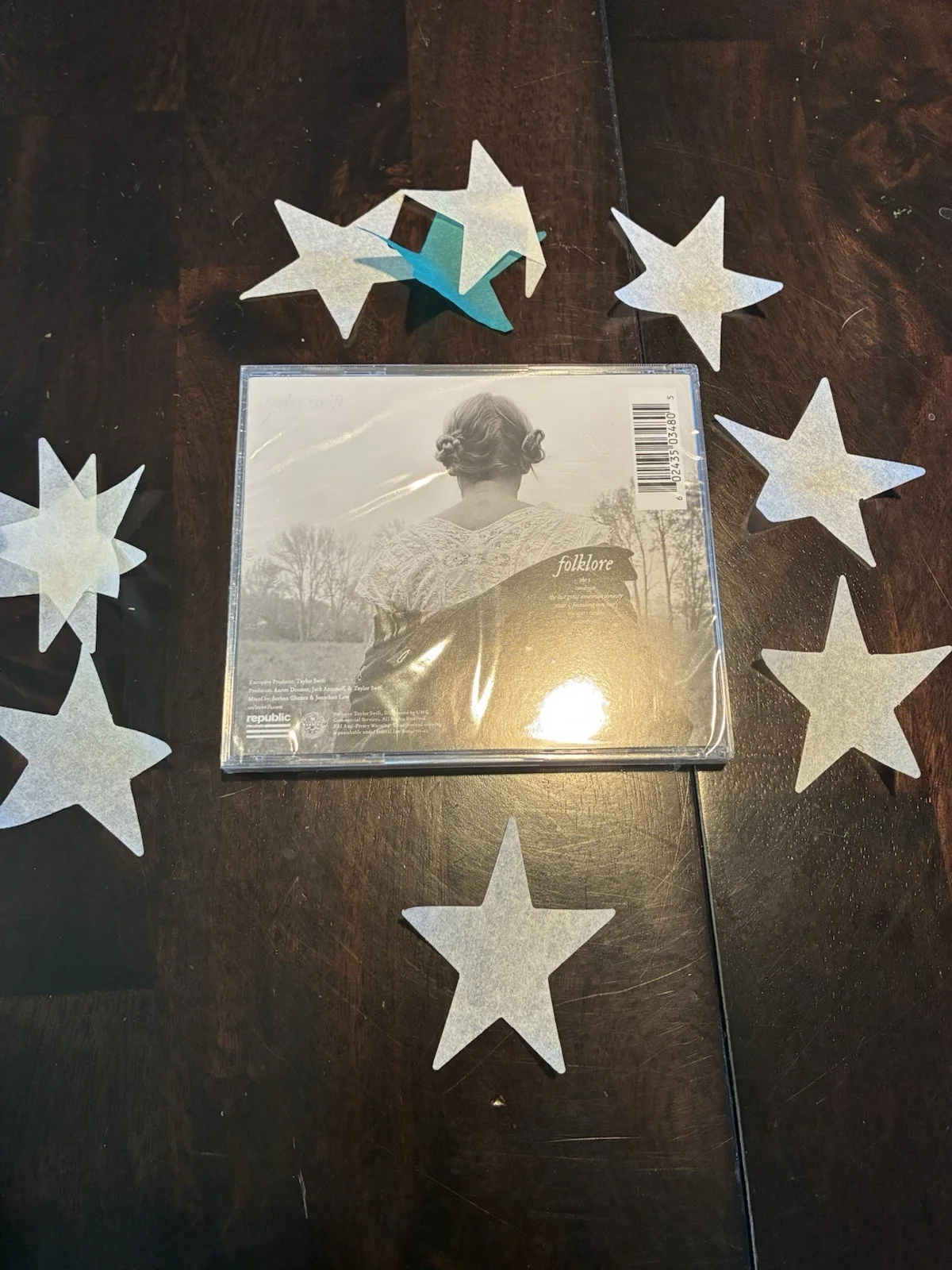 Taylor Swift SIGNED Folklore CD Authentic Autograph NEW Sealed W/stars, image 2
