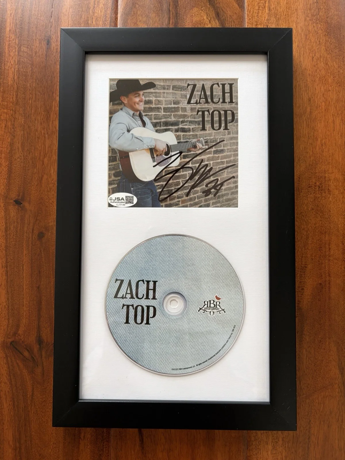 Zach Top Signed CD FRAMED Authenticed Autograph Zach Top Music COA *JSA, image 2