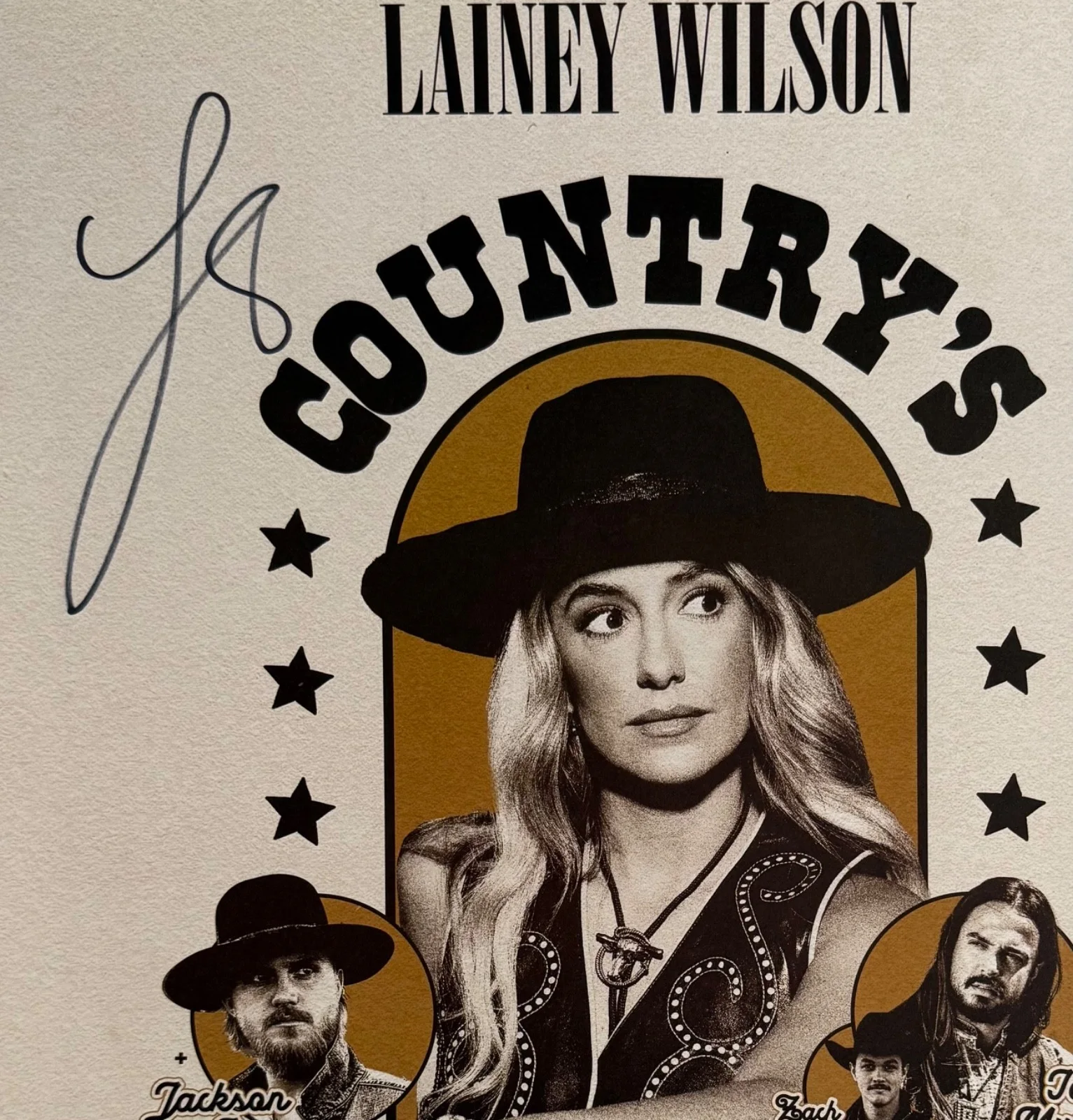 Lainey Wilson Signed JSA Autograph 24" x 18" Concert Poster Lithograph, изображение 2