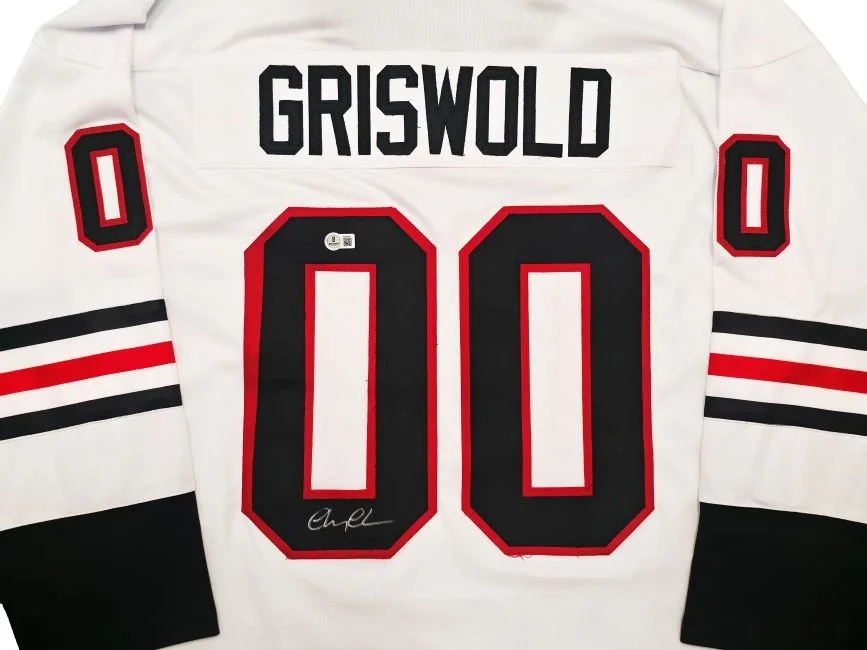 Chevy Chase — Chevy Chase Signed Lampoons Christmas Vacation White Griswold Jersey 2 BAS, image 2