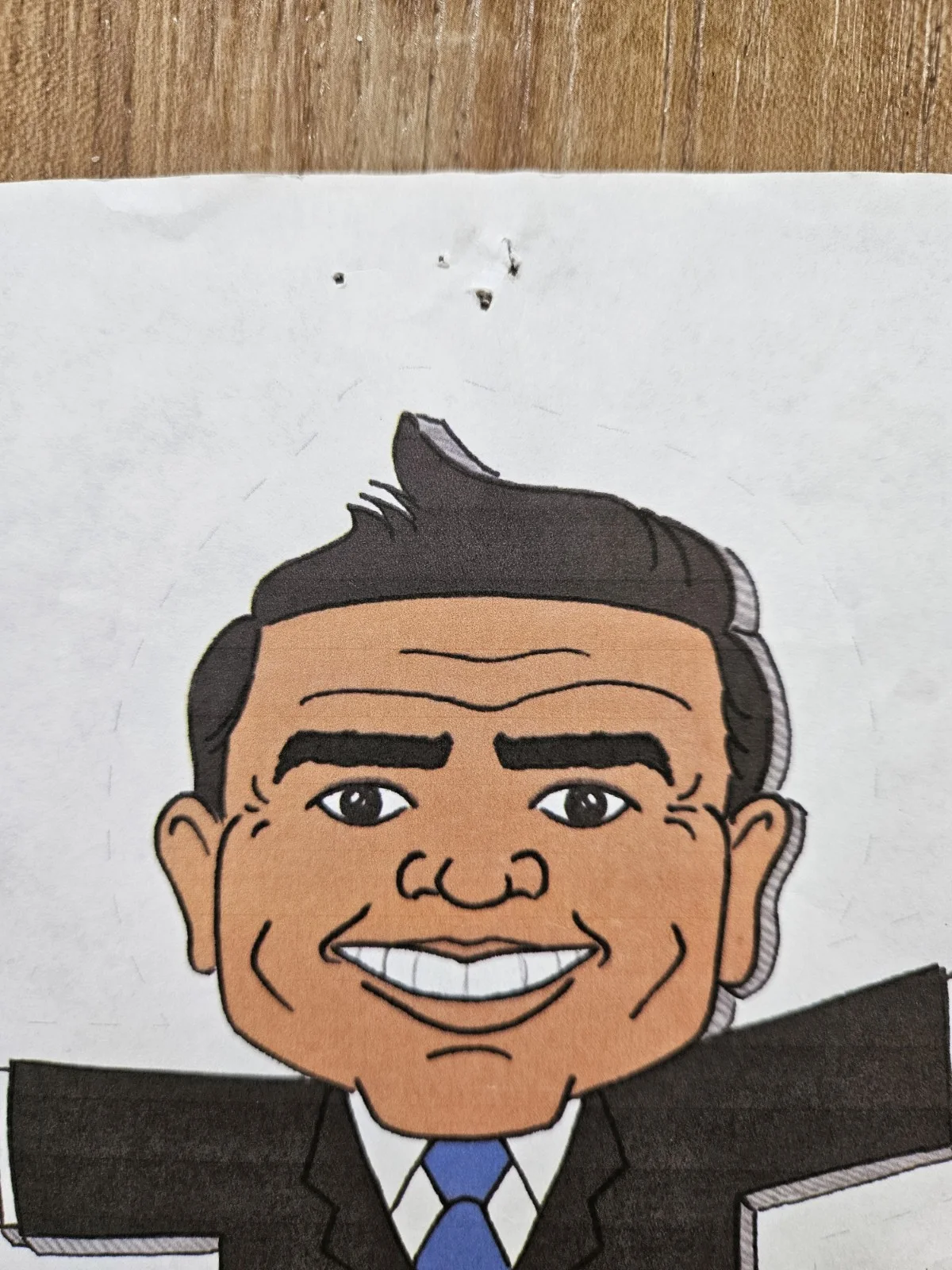 GEORGE LOPEZ — RARE 2011 GEORGE LOPEZ TONIGHT TALK SHOW CARTOON SIGNED AUTOGRAPH @ THE GROVE LA, изображение 2