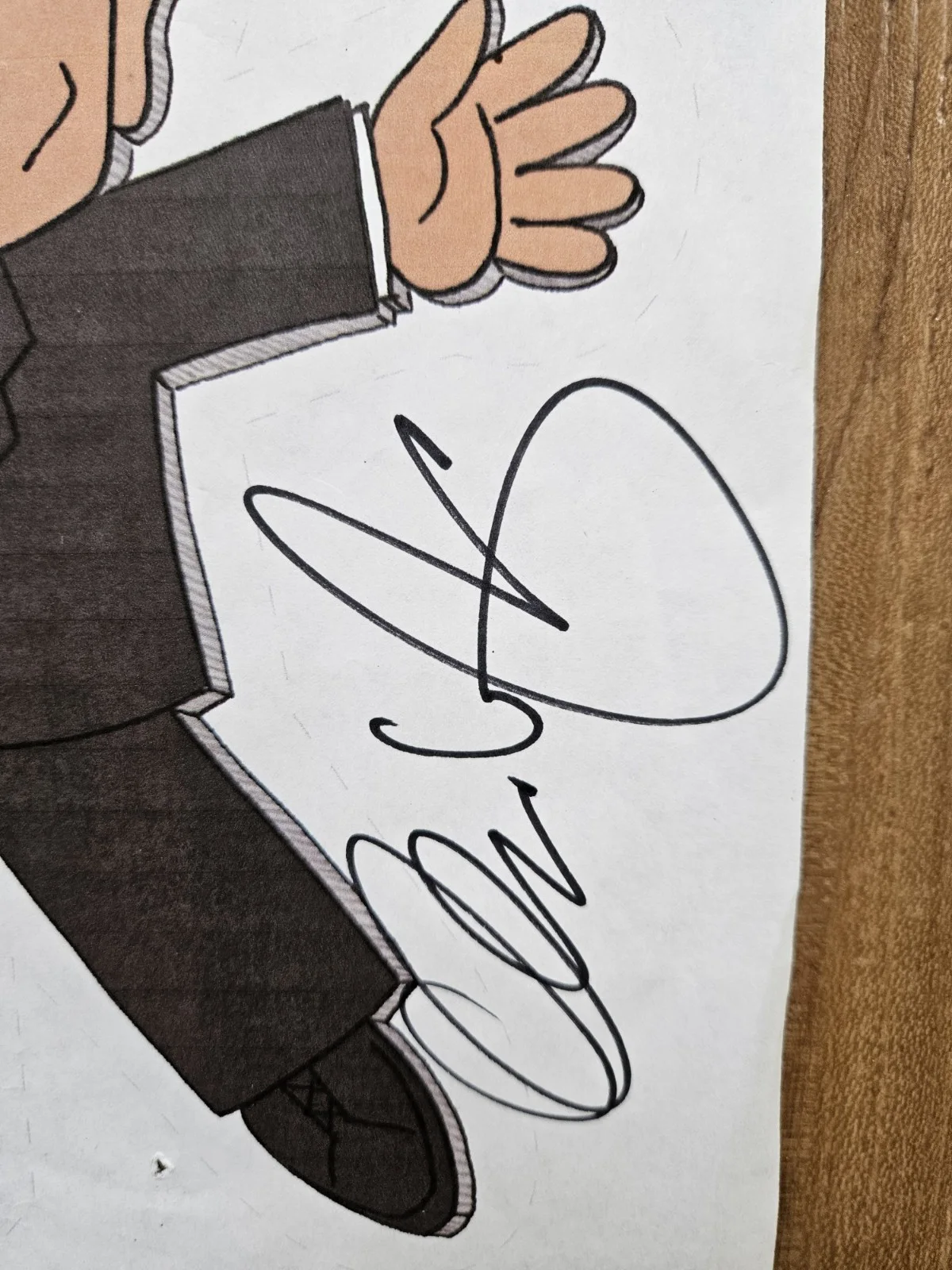 GEORGE LOPEZ — RARE 2011 GEORGE LOPEZ TONIGHT TALK SHOW CARTOON SIGNED AUTOGRAPH @ THE GROVE LA, изображение 3