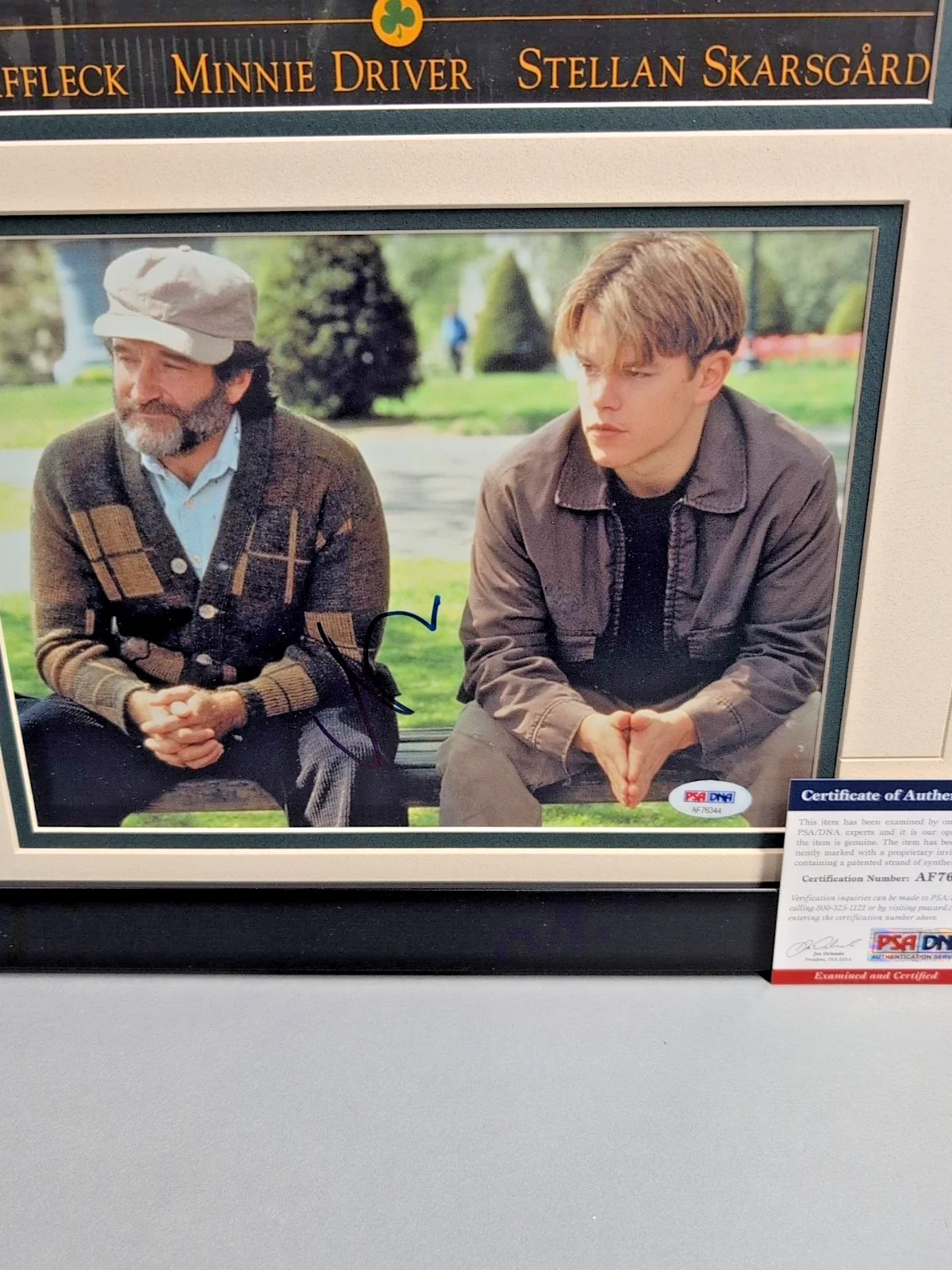 Matt Damon — Good Will Hunting Signed 8x10 photo Movie Poster Matt Damon FRAME 17x26 PSA/DNA, изображение 3