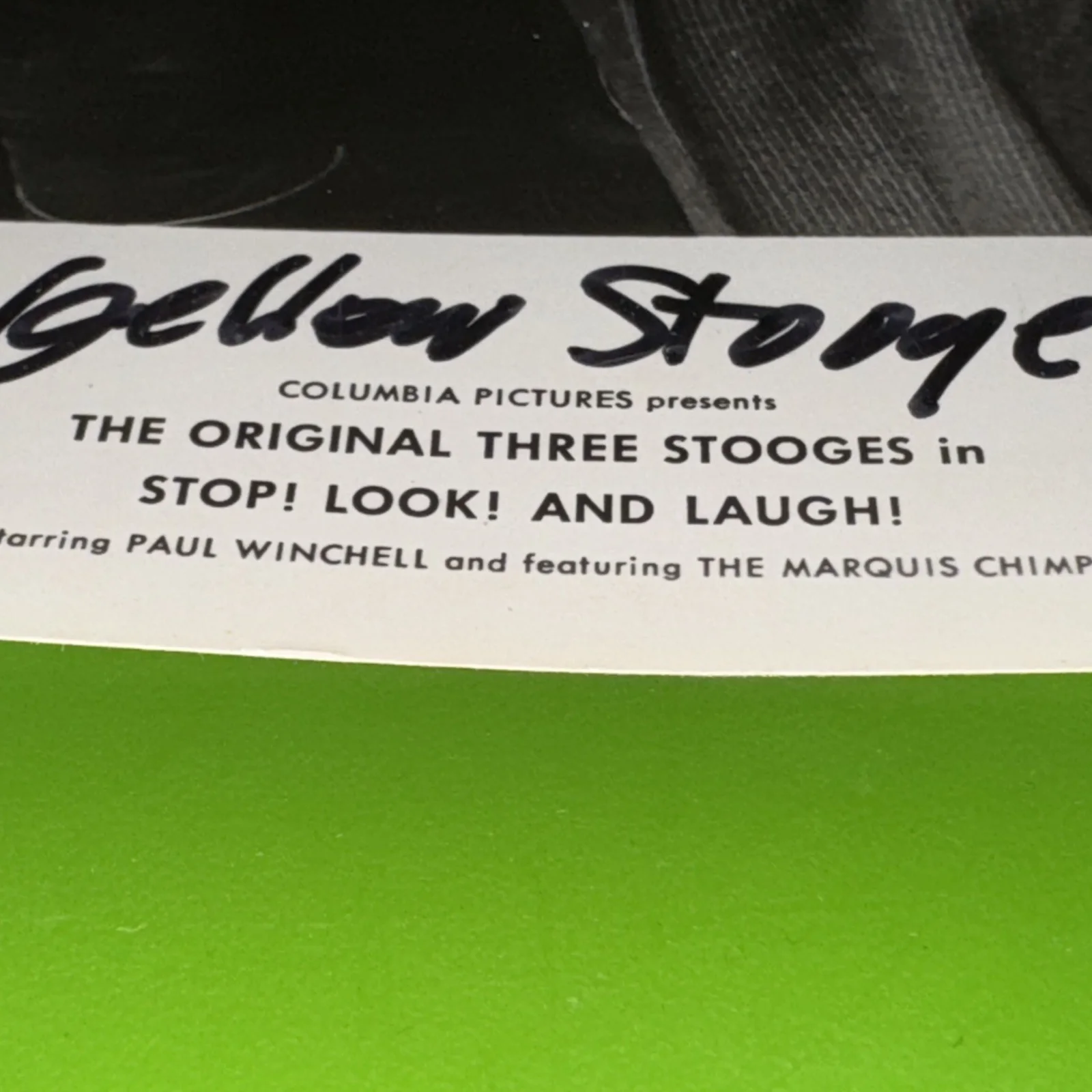 3 Stooges 8 x 10 Stop Look & Laugh 1960 Photo Signed By Leonard Maltin, изображение 4