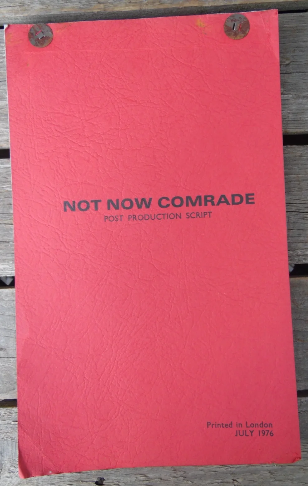 Vintage "NOT NOW COMRADE" Genuine Original Release Movie Script 1976, image 3