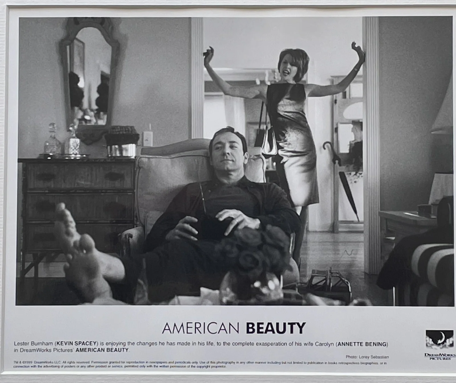 American Beauty Photo Original Framed 8X10 Inch B&W Press Publicity Still, изображение 3