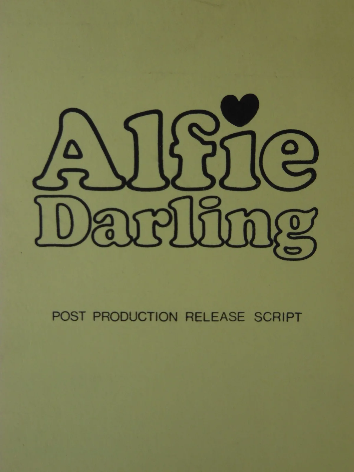 Vintage "ALFIE DARLING" Genuine Original Release Movie Script 1975, изображение 4